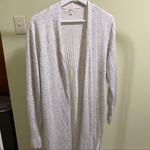 🌈Long White Cardigan with Black speckles